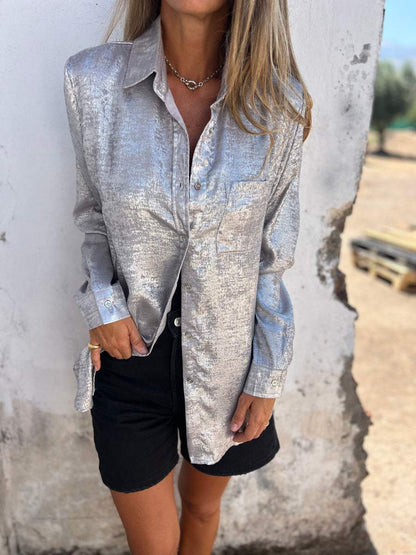 Mariam™ Metallic Blouse