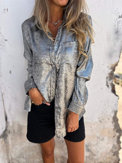 Mariam™ Metallic Blouse